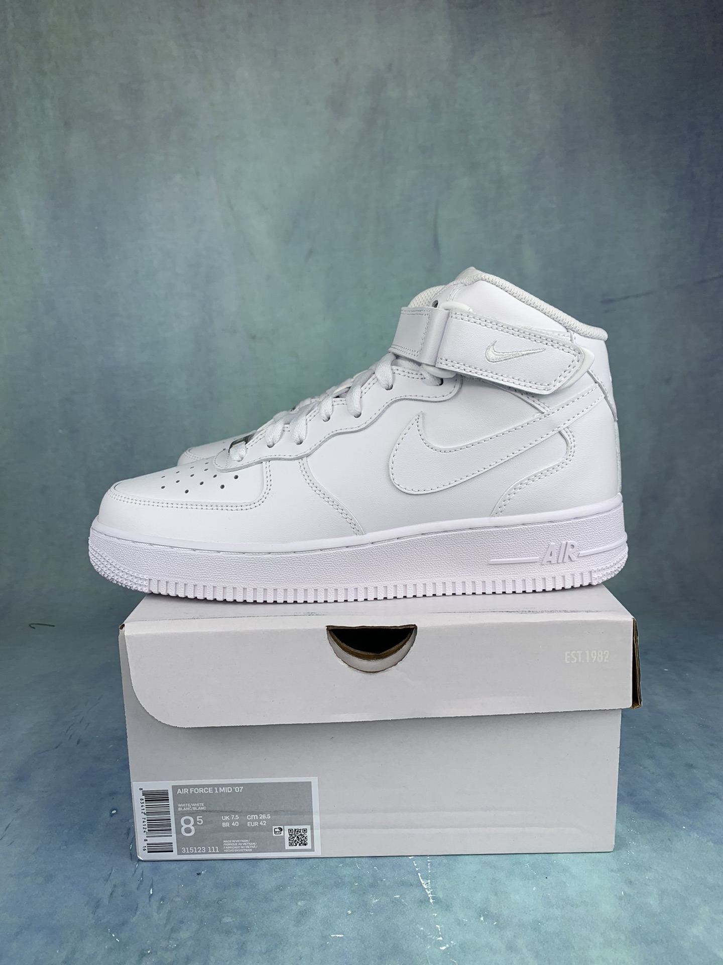 Nike Air Force 1 Mid Fresh Triple White – timekicksfactory